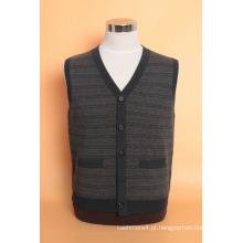 Yak lã malha Cardigan Waistcoat / Cashmere Garment / vestuário malhas